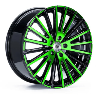 RH Alurad - WM Flowforming color polished - green 8x17 ET45 - LK5/114.3 ML72.6 - 315/35R20 106 W | ROUGHBULL RACING