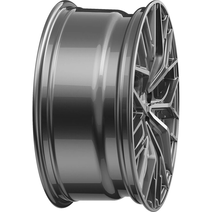 2DRV - WH37 daytona grau hochglanzpoliert 8.5x19 ET46 - LK5/114.3 ML72.6 | ROUGHBULL RACING