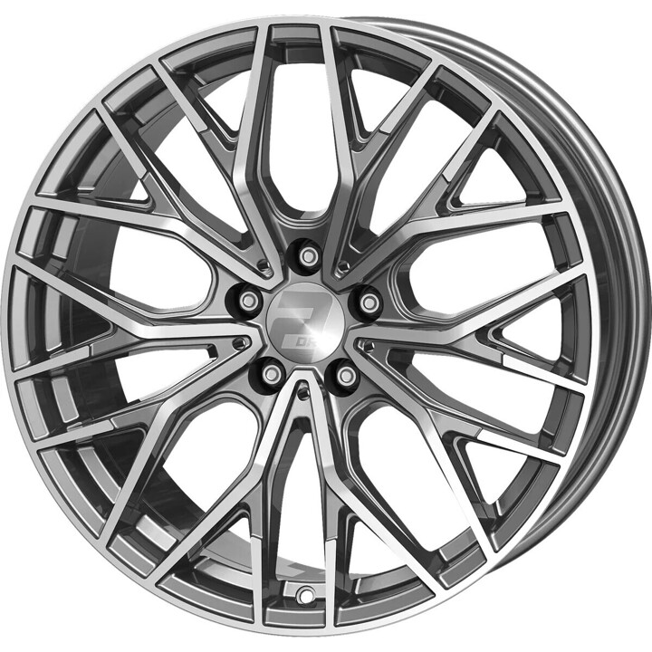 2DRV - WH37 daytona grau hochglanzpoliert 8.5x19 ET35 - LK5/120 ML72.6 | ROUGHBULL RACING