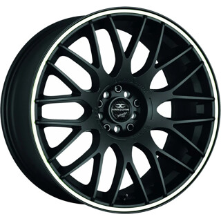 Barracuda - Karizzma mattblack PureSports / Color Trim weiss 9.5x19 ET38 - LK5/110 ML72.6 | ROUGHBULL RACING