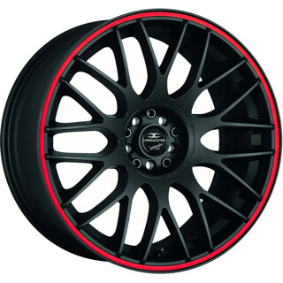 Barracuda - Karizzma mattblack PureSports / Color Trim rot - DS5 8.5x19 ET40 - LK5/112 ML73.1 | ROUGHBULL RACING