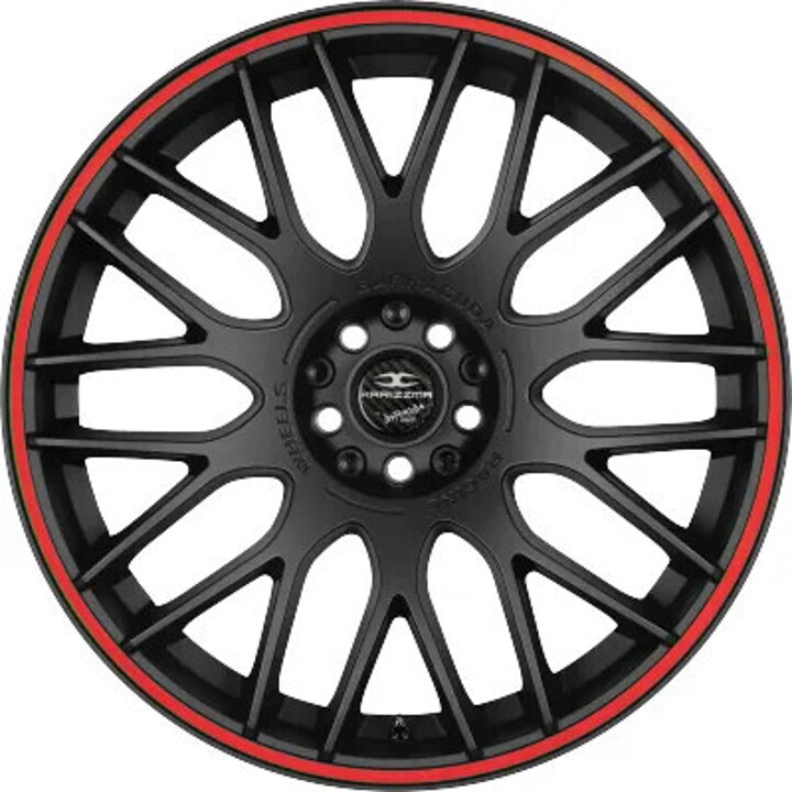 Barracuda - Karizzma mattblack PureSports / Color Trim rot 7.5x17 ET35 - LK5/100 ML73.1 | ROUGHBULL RACING