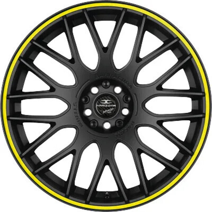 Barracuda - Karizzma mattblack PureSports / Color Trim gelb - DS5 8x18 ET40 - LK5/112 ML73.1 | ROUGHBULL RACING