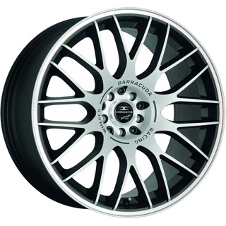 Barracuda - Karizzma mattblack-polished / Color Trim weiss 8.5x19 ET38 - LK5/120 ML72.6 | ROUGHBULL RACING