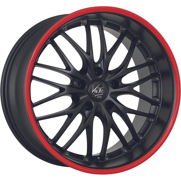 Barracuda - Voltec T6 mattblack PureSports / Color Trim rot - DS5 8x18 ET40 - LK5/112 ML73.1 | ROUGHBULL RACING
