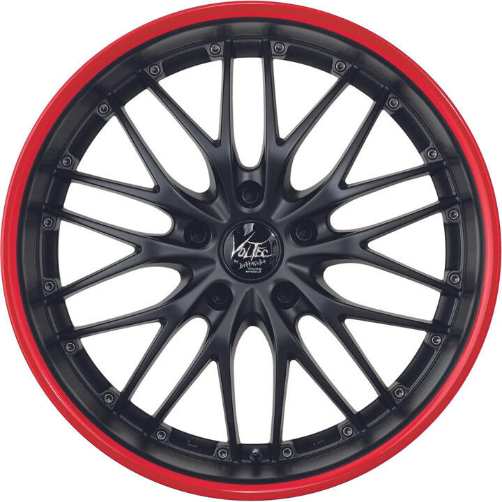 Barracuda - Voltec T6 mattblack PureSports / Color Trim rot 8x18 ET45 - LK5/112 ML73.1 | ROUGHBULL RACING