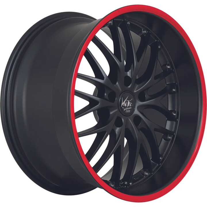 Barracuda - Voltec T6 mattblack PureSports / Color Trim rot 8x19 ET40 - LK5/114.3 ML73.1 | ROUGHBULL RACING