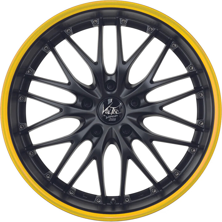 Barracuda - Voltec T6 mattblack PureSports / Color Trim gelb - DS5 8x18 ET33 - LK5/120 ML72.6 | ROUGHBULL RACING