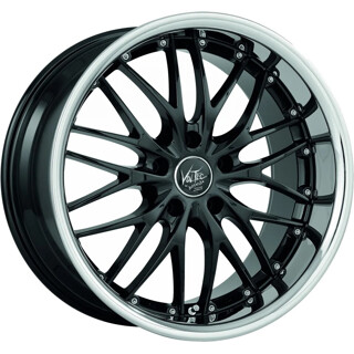 Barracuda - Voltec T6 higloss black inox lip - DS15 8.5x19 ET33 - LK5/112 ML73.1 | ROUGHBULL RACING