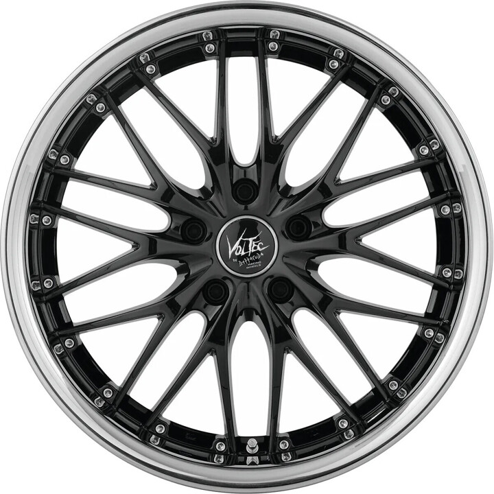 Barracuda - Voltec T6 higloss black inox lip 9x18 ET35 - LK5/120 ML72.6 | ROUGHBULL RACING