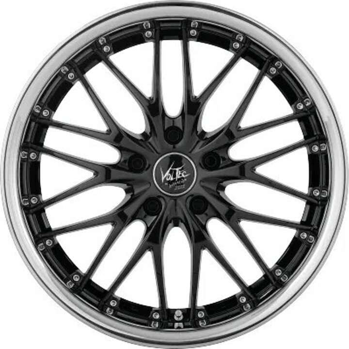 Barracuda - Voltec T6 SUV higloss black inox lip - DS3 9x20 ET42 - LK5/120 ML65.1 | ROUGHBULL RACING