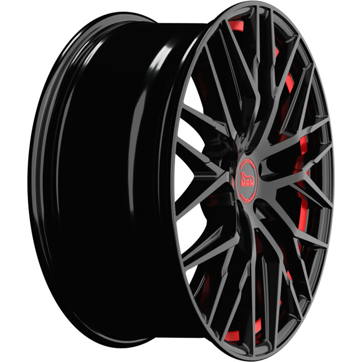 MAM - RS4 black painted red inside 8.5x19 ET30 - LK5/112 ML72.6 | ROUGHBULL RACING