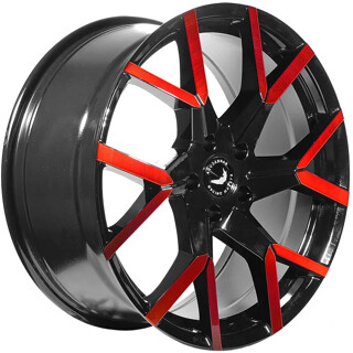 Barracuda - Tzunamee EVO black gloss flashred 8x18 ET40 - LK5/120 ML72.6 | ROUGHBULL RACING