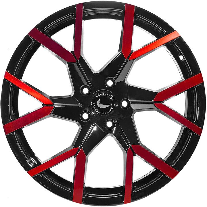 Barracuda - Tzunamee EVO black gloss flashred 8x18 ET33 - LK5/100 ML73.1 | ROUGHBULL RACING