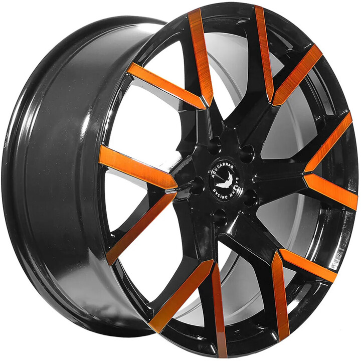 Barracuda - Tzunamee EVO black gloss flashorange 8.5x19 ET43 - LK5/112 ML73.1 | ROUGHBULL RACING