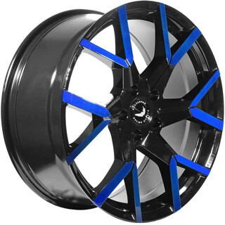 Barracuda - Tzunamee EVO black gloss flashblue 8x18 ET40 - LK5/120 ML72.6 | ROUGHBULL RACING