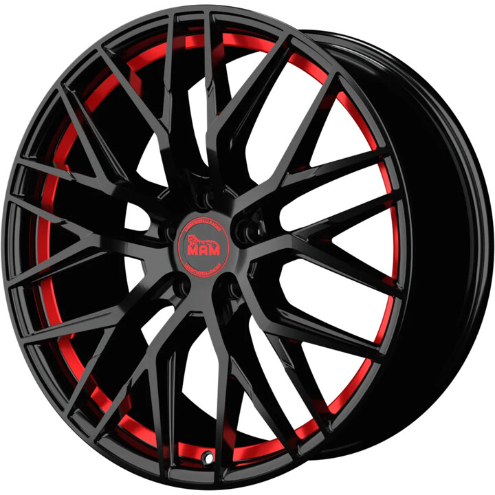 MAM - RS4 black painted red inside 8x18 ET30 - LK5/112 ML72.6 | ROUGHBULL RACING