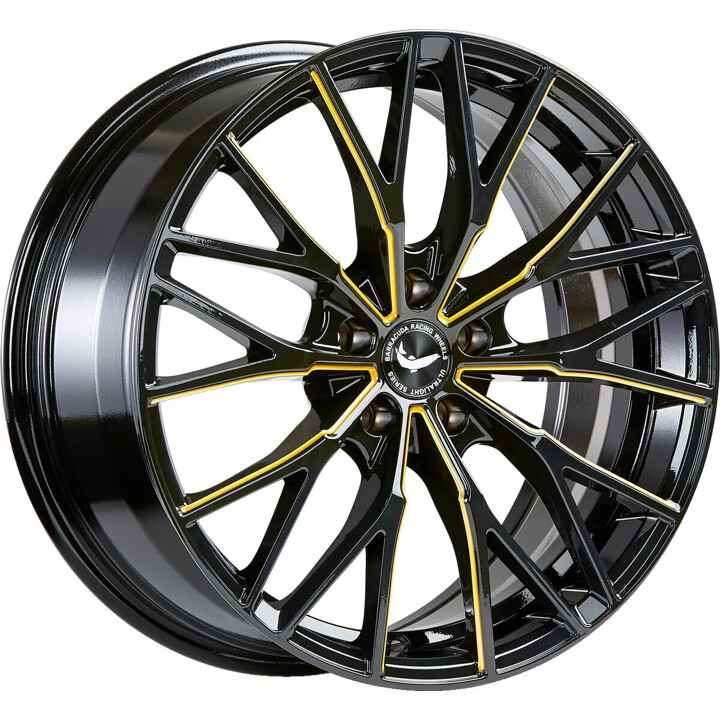 Barracuda - Project 3.0 black gloss flashgold 10x20 ET41 - LK5/108 ML73.1 | ROUGHBULL RACING
