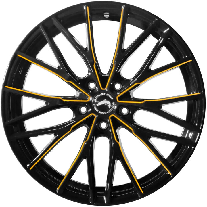 Barracuda - Project 3.0 black gloss flashgold 10x20 ET33 - LK5/112 ML73.1 | ROUGHBULL RACING