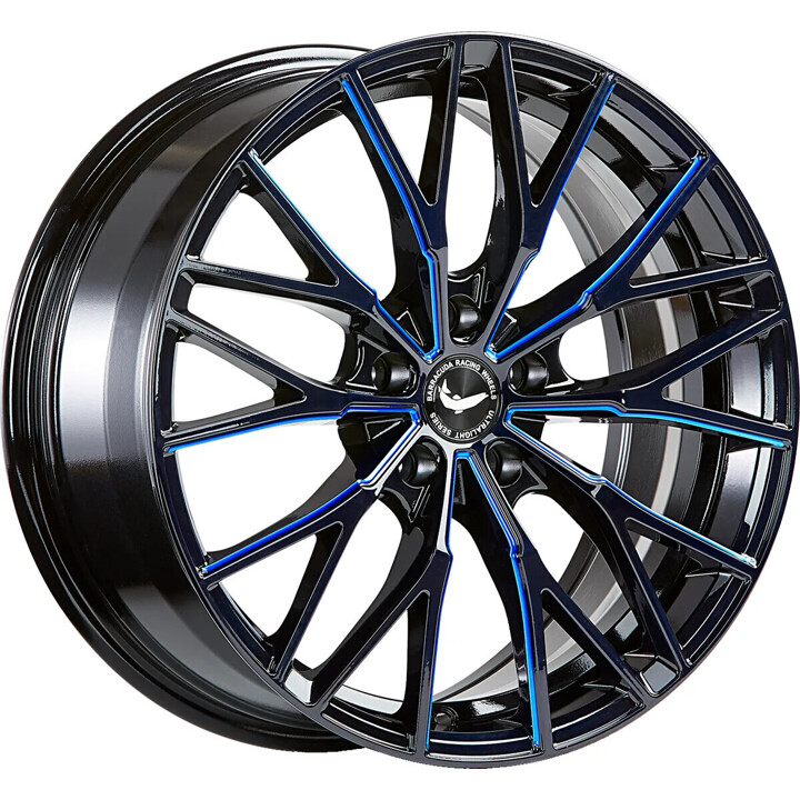 Barracuda - Project 3.0 black gloss flashblue 8.5x19 ET23 - LK5/112 ML73.1 | ROUGHBULL RACING