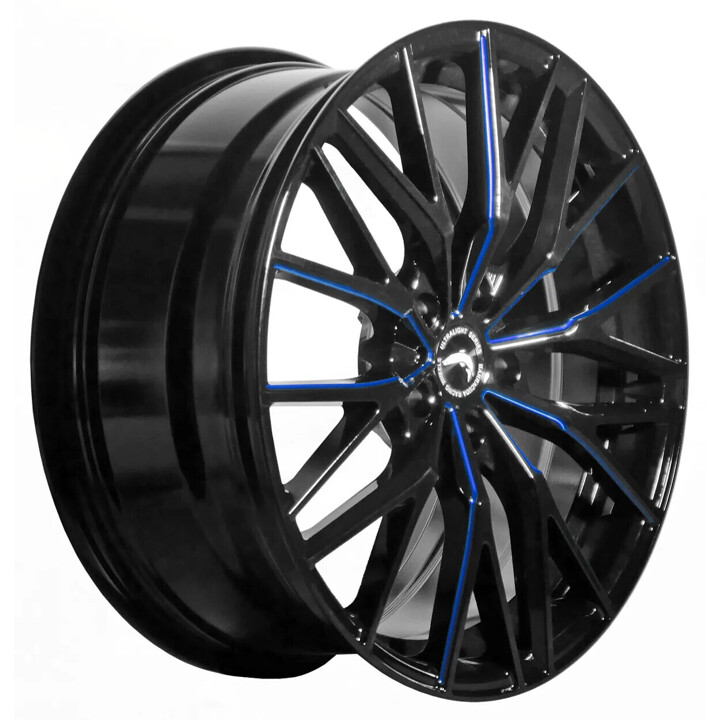 Barracuda - Project 3.0 black gloss flashblue 8.5x20 ET40 - LK5/114.3 ML73.1 | ROUGHBULL RACING