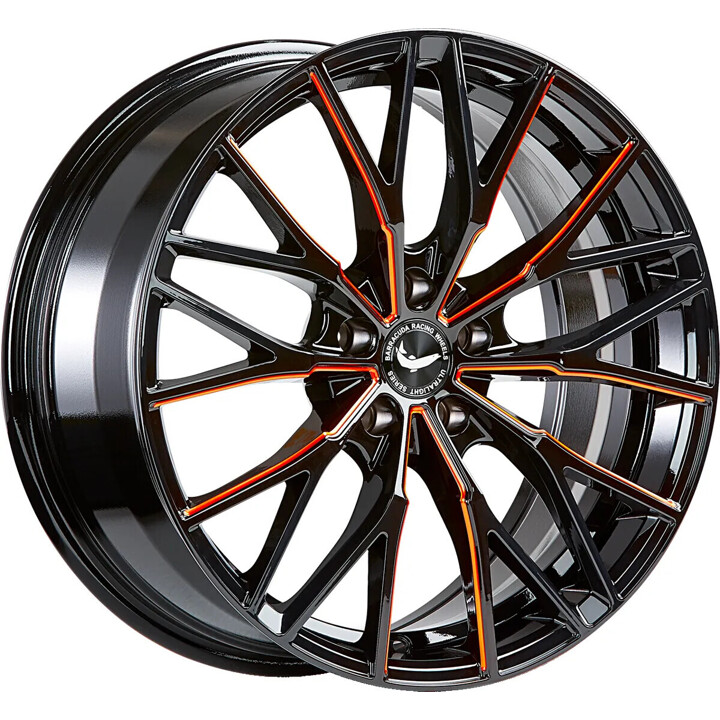Barracuda - Project 3.0 black gloss flashorange - DS10 8.5x19 ET33 - LK5/112 ML73.1 | ROUGHBULL RACING