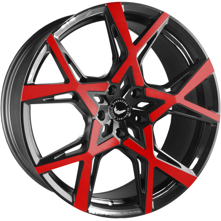 Barracuda - Project X gloss black flashred 10x22 ET40 - LK5/114.3 ML73.1 | ROUGHBULL RACING