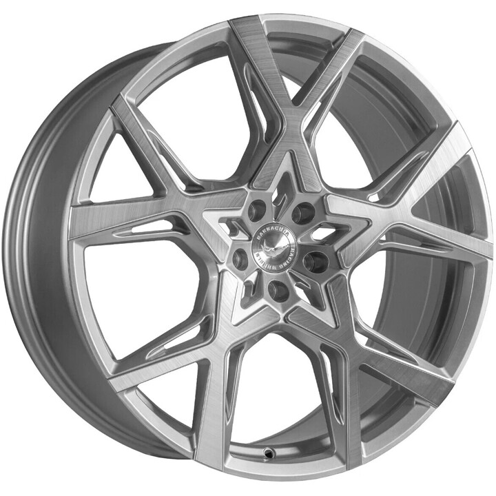 Barracuda - Project X silver-brushed-surface 10x22 ET40 - LK5/120 ML73.1 | ROUGHBULL RACING