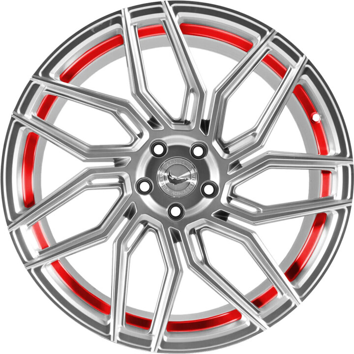 Barracuda - Dragoon silver undercut trimline red 10x20 ET35 - LK5/114.3 ML73.1 | ROUGHBULL RACING