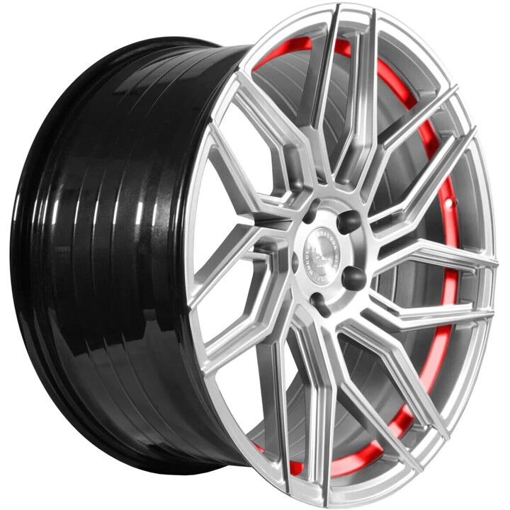 Barracuda - Dragoon silver undercut trimline red 10x20 ET20 - LK5/112 ML73.1 | ROUGHBULL RACING