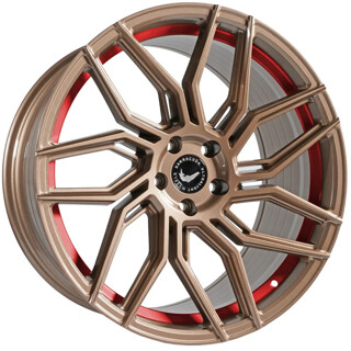 Barracuda - Dragoon higloss-bronze undercut trimline red 9x19 ET40 - LK5/108 ML73.1 | ROUGHBULL RACING
