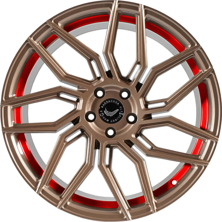 Barracuda - Dragoon higloss-bronze undercut trimline red 10x20 ET30 - LK5/112 ML73.1 | ROUGHBULL RACING