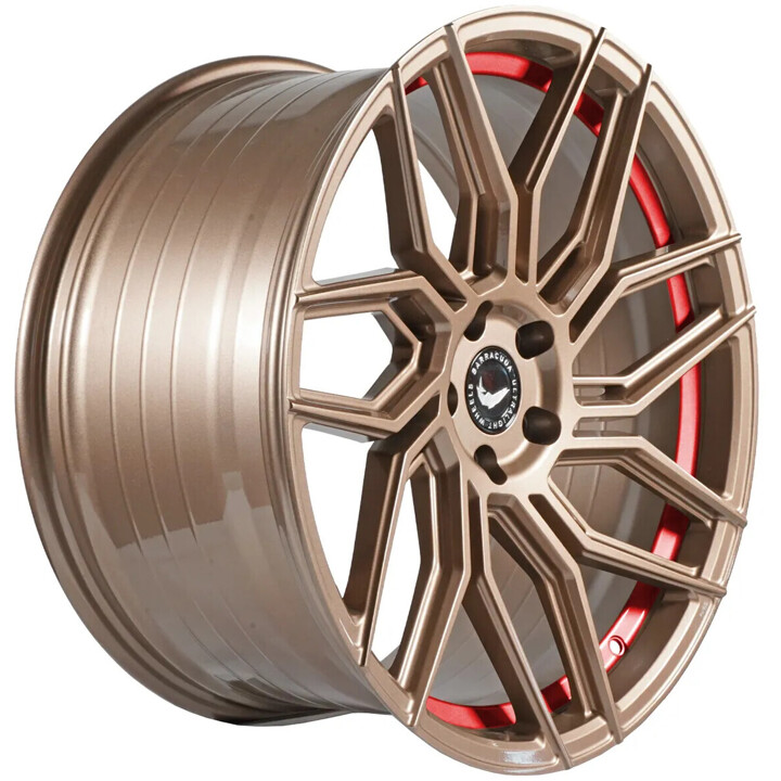 Barracuda - Dragoon higloss-bronze undercut trimline red 8.5x19 ET40 - LK5/108 ML73.1 | ROUGHBULL RACING
