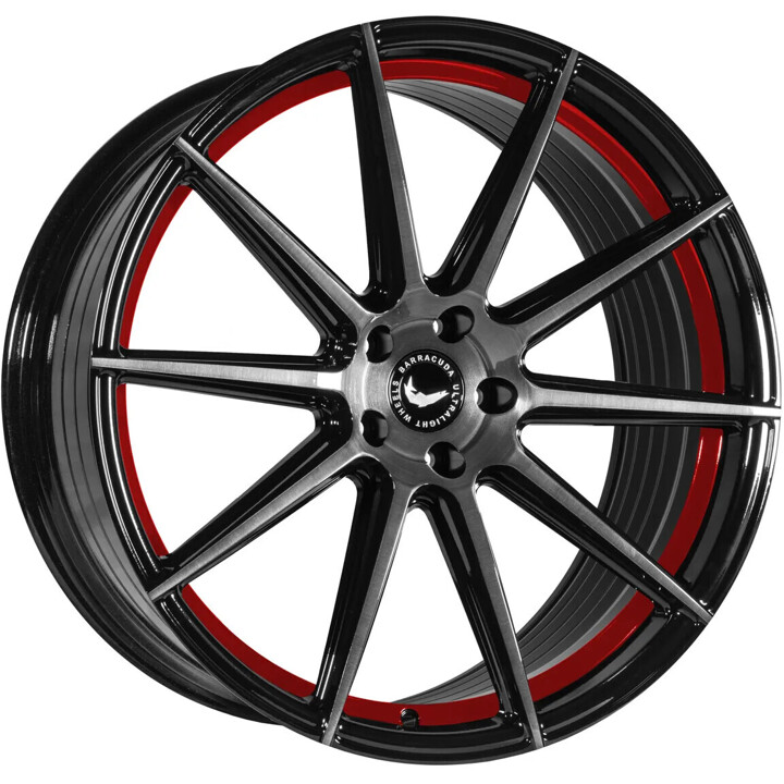 Barracuda - Project 2.0 higloss-black brushed surface / Undercut Colour Trim rot 10.5x22 ET35 - LK5/112 ML73.1 | ROUGHBULL RACING