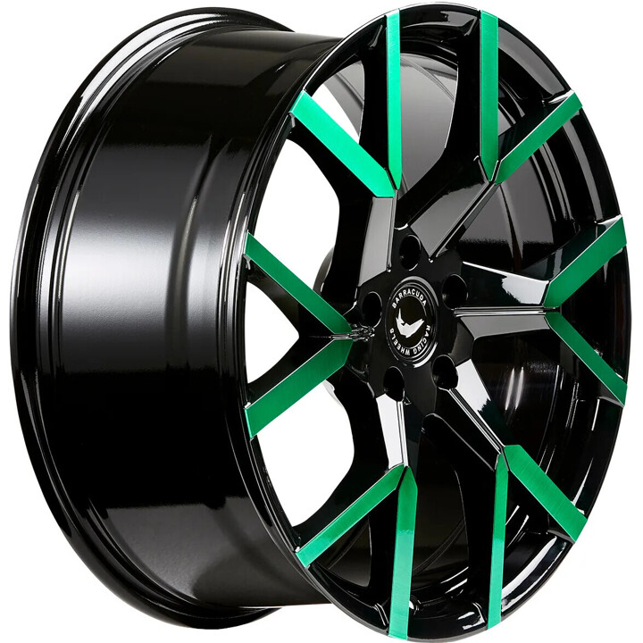 Barracuda - Tzunamee EVO black gloss flashgreen 8x18 ET33 - LK5/112 ML73.1 | ROUGHBULL RACING