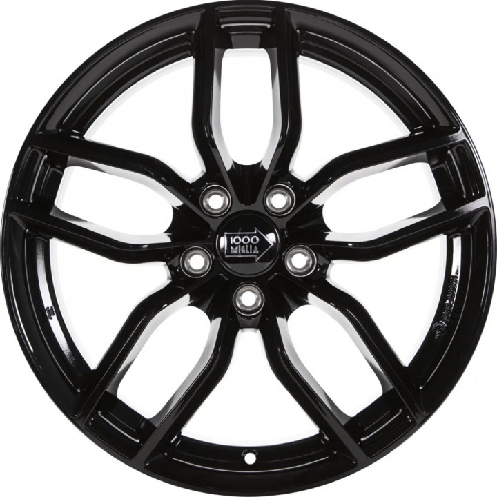1000 Miglia - MM039 gloss black 8x18 ET47 - LK5/112 ML66.45