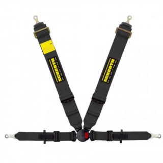 Schroth - PROFI II-FE asm schwarz mit SCHROTH RACING Logo rechts mit Ausklinkbeschlag