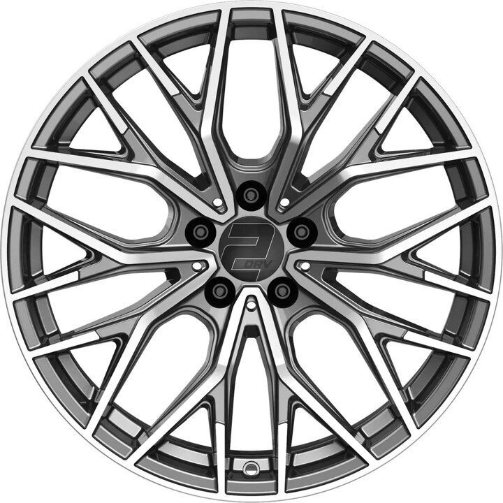 2DRV - WH37 dark gunmetal poliert 8.5x19 ET40 - LK5/108 ML72.6 | ROUGHBULL RACING