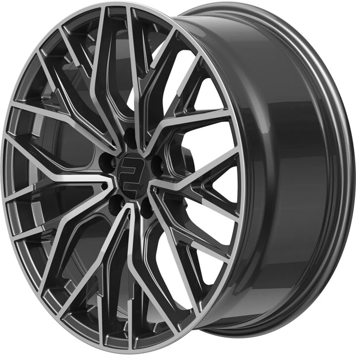 2DRV - WH37 dark gunmetal poliert 8.5x19 ET40 - LK5/108 ML72.6 | ROUGHBULL RACING