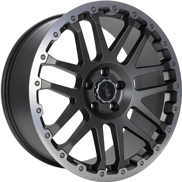 Etabeta - Combat CV anthracite matt lip + cap polished 7x17 ET50 - LK5/120 ML65.1 | ROUGHBULL RACING